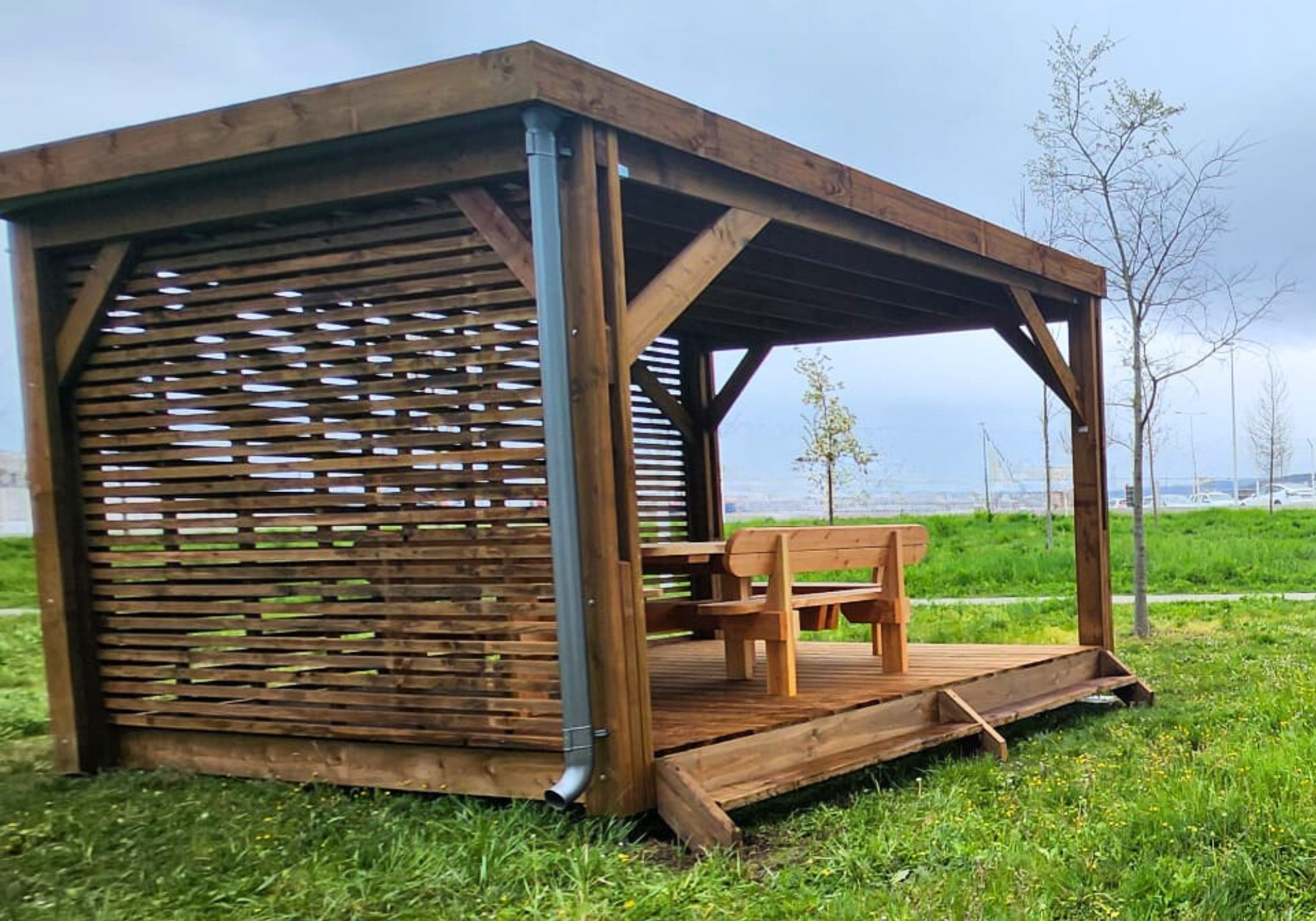 pergola plate kiosque complet